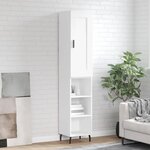 vidaXL Buffet haut Blanc 34 5x34x180 cm Bois d'ingénierie