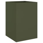 vidaXL Jardinière vert olive 52x48x75 cm acier laminé à froid