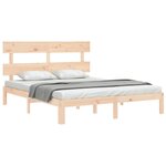 vidaXL Cadre de lit sans matelas bois de pin massif