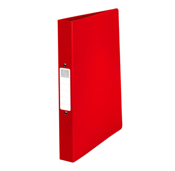 Classeur 2 anneaux 30 mm polypropylène Opaque rigide - A4 maxi  rouge x 10 EXACOMPTA