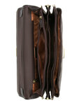Serviette cartable homme Premium en cuir - KATANA - 4 soufflets - 41 cm - 31028-Chocolat