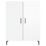 vidaXL Buffet Blanc brillant 69 5x34x90 cm Bois d'ingénierie