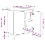 vidaXL Buffet Bois Ancien 60 x 35 x 70 cm Bois d'ingénierie