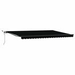 vidaXL Auvent Rétractable avec Noir 500 × 300 cm tissu