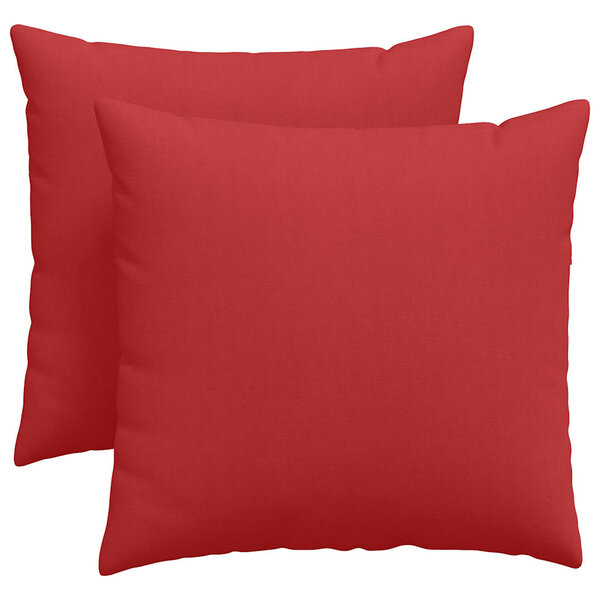 vidaXL Coussins de canapé 2 Pièces Rouge 45 x 45 cm tissu