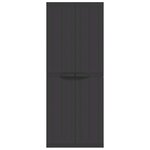 vidaXL Armoire de rangement d'extérieur noir 65x37x165 cm PP
