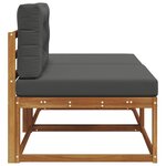 vidaXL Unité de canapé sectionnel avec coussin 2 Pièce Naturel