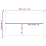 vidaXL Voile d'ombre Gris clair et blanc 4 x 2 5 m