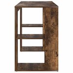 vidaXL Bureau avec Rangement Chêne fumé 130 x 50 5 x 75 cm