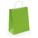 Sac kraft lisse vert d'eau à poignées torsadées raja 24 x 31 x 12 cm (lot de 50)