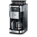 SEVERIN 4810 Cafetiere filtre avec broyeur intégré - Noir et inox - 1000W - 1,4 L