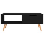 vidaXL Table basse Noir 100x49 5x43 cm Bois d'ingénierie