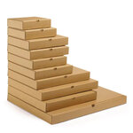 5 cartons d'emballage plats 46 x 36 x 5 cm - Simple cannelure