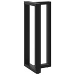 vidaXL Pieds de table de bar en forme de T  2 pièces  noir  40 x 35 x (100-101) cm  acier