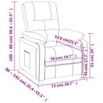 vidaXL Fauteuil inclinable Gris foncé Tissu