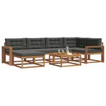 vidaXL Ensemble de canapés d'extérieur 7 Pièces Naturel et Anthracite