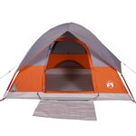 vidaXL Tente de camping à dôme 2 personnes gris et orange imperméable