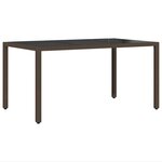 vidaXL Ensemble de salle à manger pour jardin 7 Pièces Marron Poly rotin