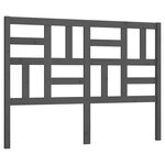 vidaXL Tête de lit Gris 126x4x104 cm Bois massif de pin