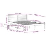 vidaXL Cadre de lit sans matelas blanc 120x200 cm bois de pin massif