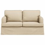 vidaXL Canapé Crème 144 x 80 x 85 cm tissu