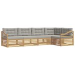 vidaXL Ensemble de canapés d'extérieur 5 pc Blanc et gris clair