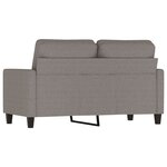 vidaXL Canapé à 2 places Taupe 120 cm Tissu