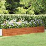 vidaXL Lit surélevé de jardin rouillé 320x40x45 cm acier corten