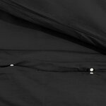 vidaXL Ensemble de housse de couette Noir 140x200 cm Coton