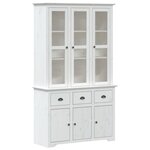 vidaXL Buffet BODO blanc 115 5x43x200 5 cm bois massif de pin