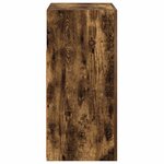 vidaXL Buffet avec lumières LED chêne fumé 80x35x75 cm