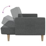vidaXL Canapé-lit à 2 places gris clair tissu