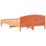vidaXL Cadre de lit sans matelas cire marron 150x200cm bois pin massif