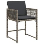 vidaXL Ensemble de salle à manger pour jardin 5 Pièces Gris polyrotin