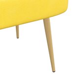 vidaXL Banc rembourré avec dossier Jaune clair 110 x 60 x 76 cm