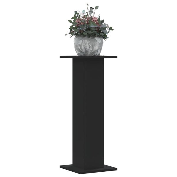 vidaXL Supports pour plantes 2 Pièces noir 30x30x80 cm bois d'ingénierie