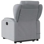 vidaXL Fauteuil inclinable de massage électrique Gris clair Tissu