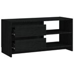 vidaXL Meuble TV Noir 80x31x39 cm Bois de pin massif