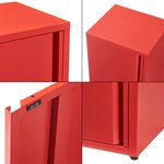 Armoire étagère 88 x 40 x 35 cm meuble de rangement métallique acier rouge 03_0008908