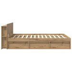 vidaXL Cadre de lit avec rangement Chêne artisanal 150 x 200 cm