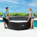 INTEX Housse de spa Gris foncé 211 x 211 cm PVC et PU