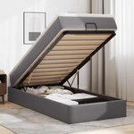 VidaXL Cadre de lit ottoman avec matelas gris 80x200 cm similicuir