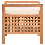 vidaXL Banc de rangement 49x48x49 cm Bois de noyer massif