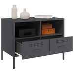 vidaXL Meubles TV 2 Pièces anthracite 68x39x50 5 cm acier