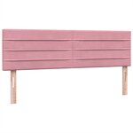 vidaXL Sommier à lattes de lit avec matelas rose 160x220 cm velours