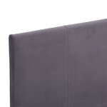 vidaXL Cadre de lit Gris Tissu 90x200 cm