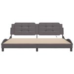vidaXL Cadre de lit avec LED sans matelas gris 200x200 cm