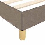 vidaXL Cadre de lit sans matelas taupe 120x190 cm tissu
