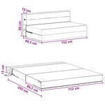 vidaXL Canapé-lit pliable Gris clair 152 x 86 5 x 60 cm Tissu