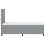 vidaXL Lit avec sommier au style gris clair en tissu